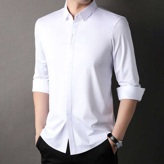 Premium Men's Solid Shirts (SOLID ROYAL BLUE+SOLID WHITE)