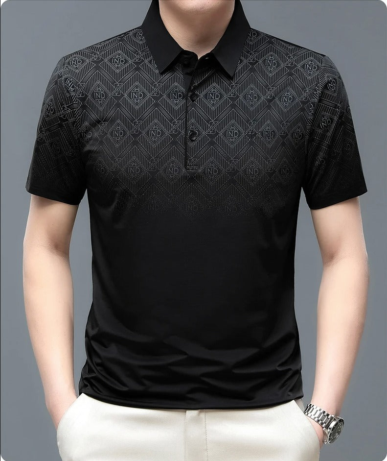 Men's Luxury Printed Polo T-Shirt P22 - Main Image