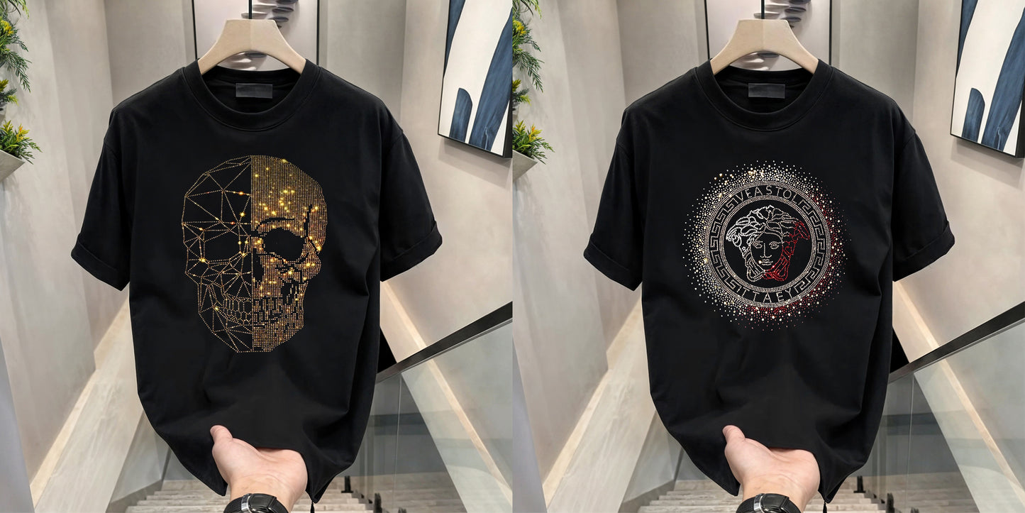 Luxury Cotton T-shirts (RH-SKULL+RULER)