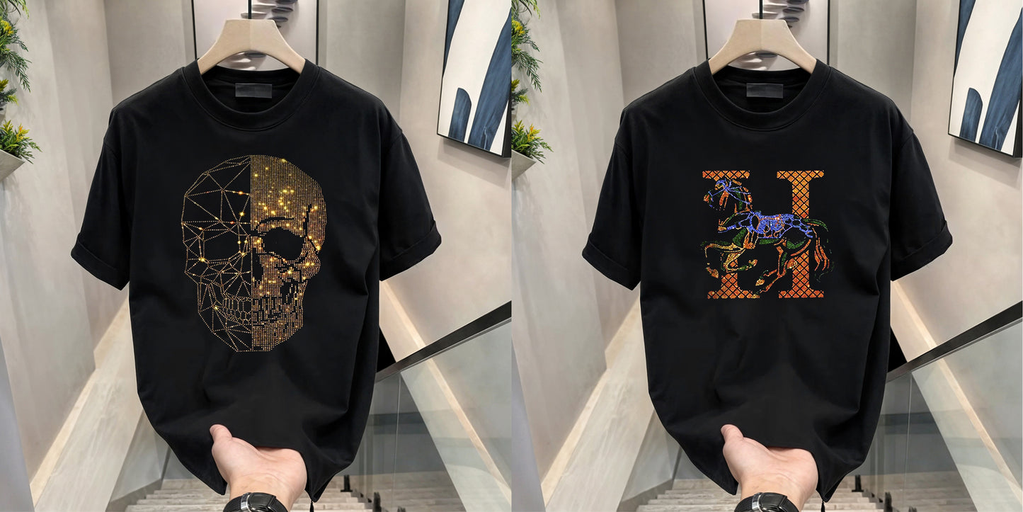 Luxury Cotton T-shirts (RH-SKULL+HORSE)