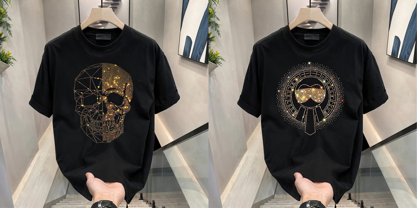 Luxury Cotton T-shirts (RH-SKULL+GLASSES)