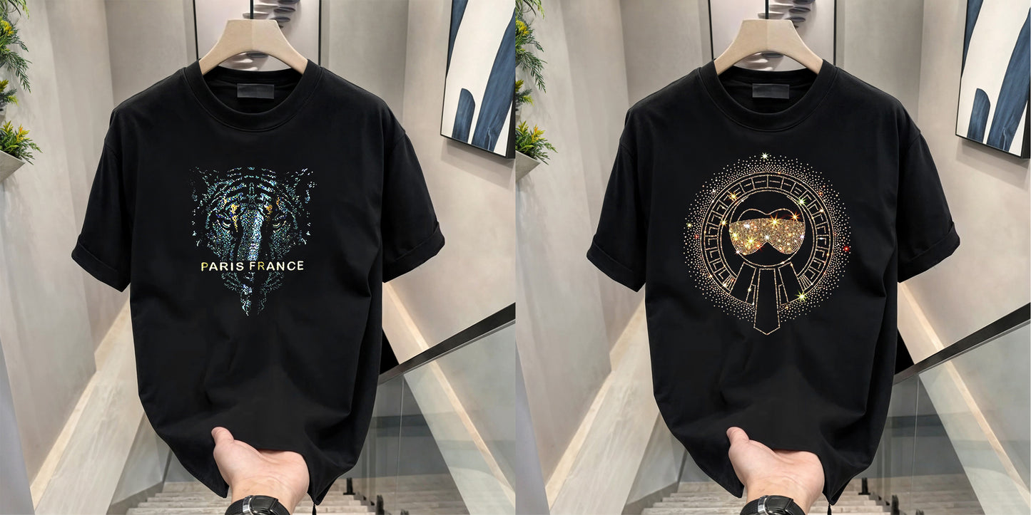 Luxury Cotton T-shirts (RH-PARIS +GLASSES)