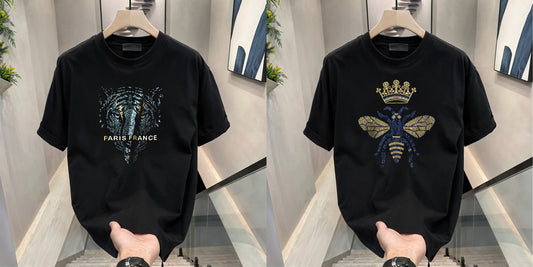 Luxury Cotton T-shirts (RH-PARIS +BUTTERFLY)