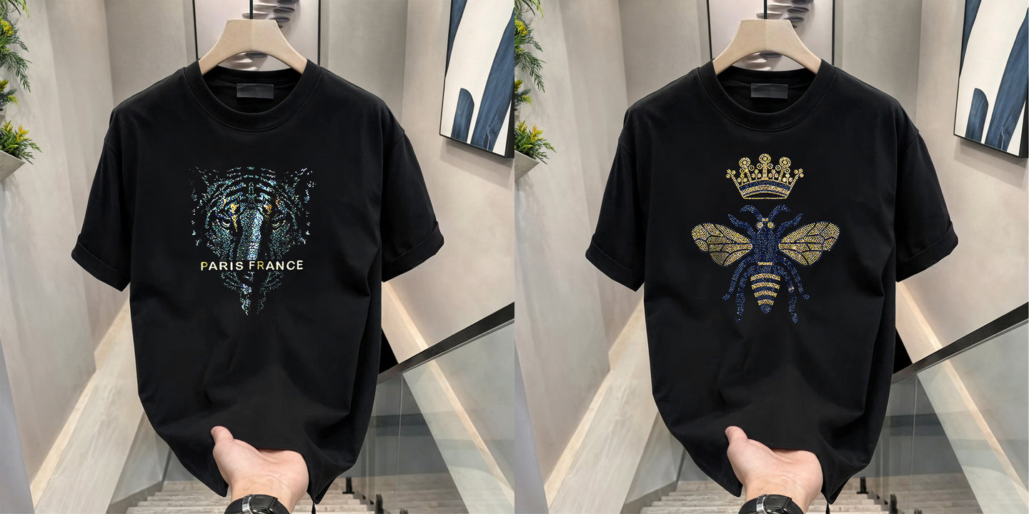 Luxury Cotton T-shirts (RH-PARIS +BUTTERFLY)