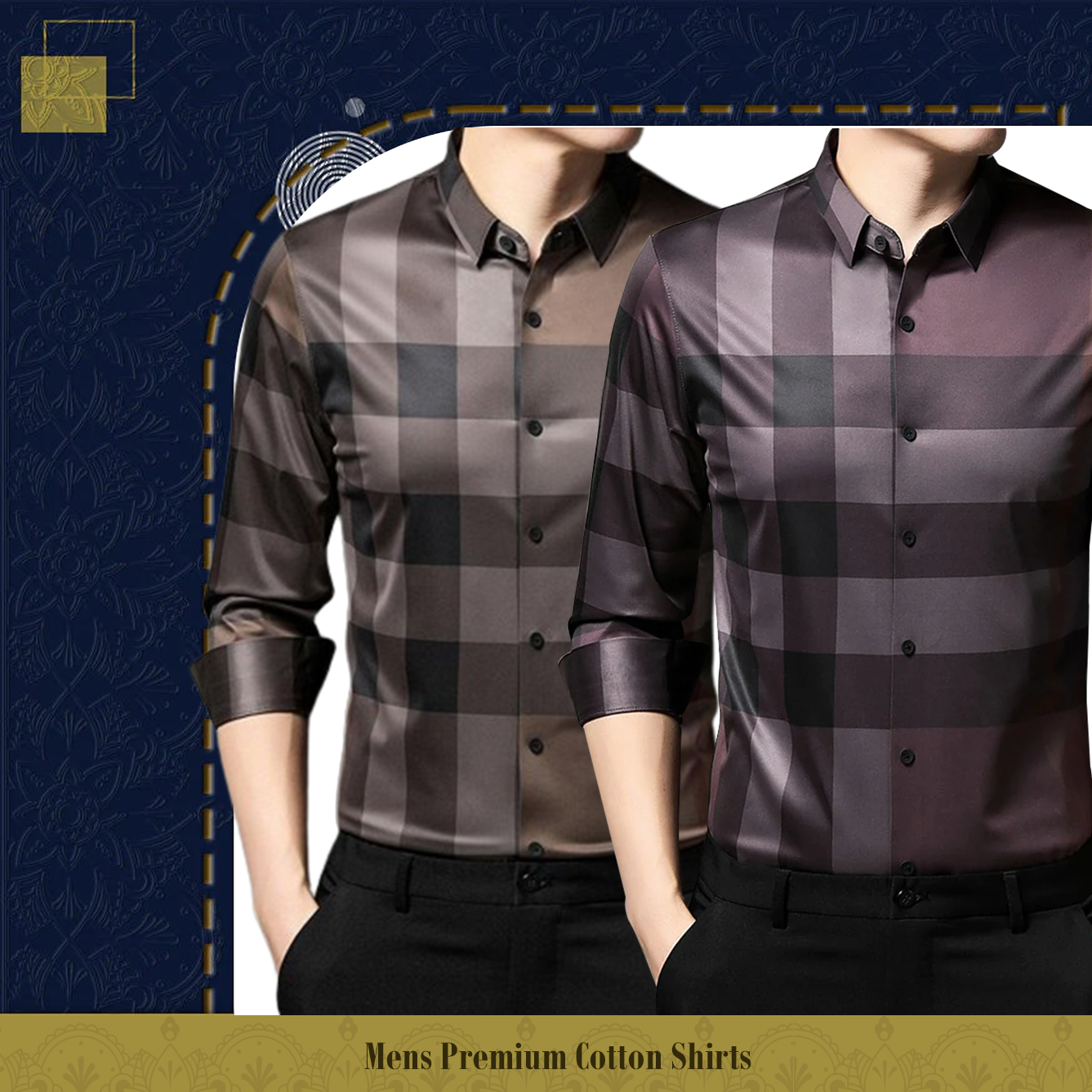 Full Sleeve Cotton Check Shirt (BB Check + BB 2)