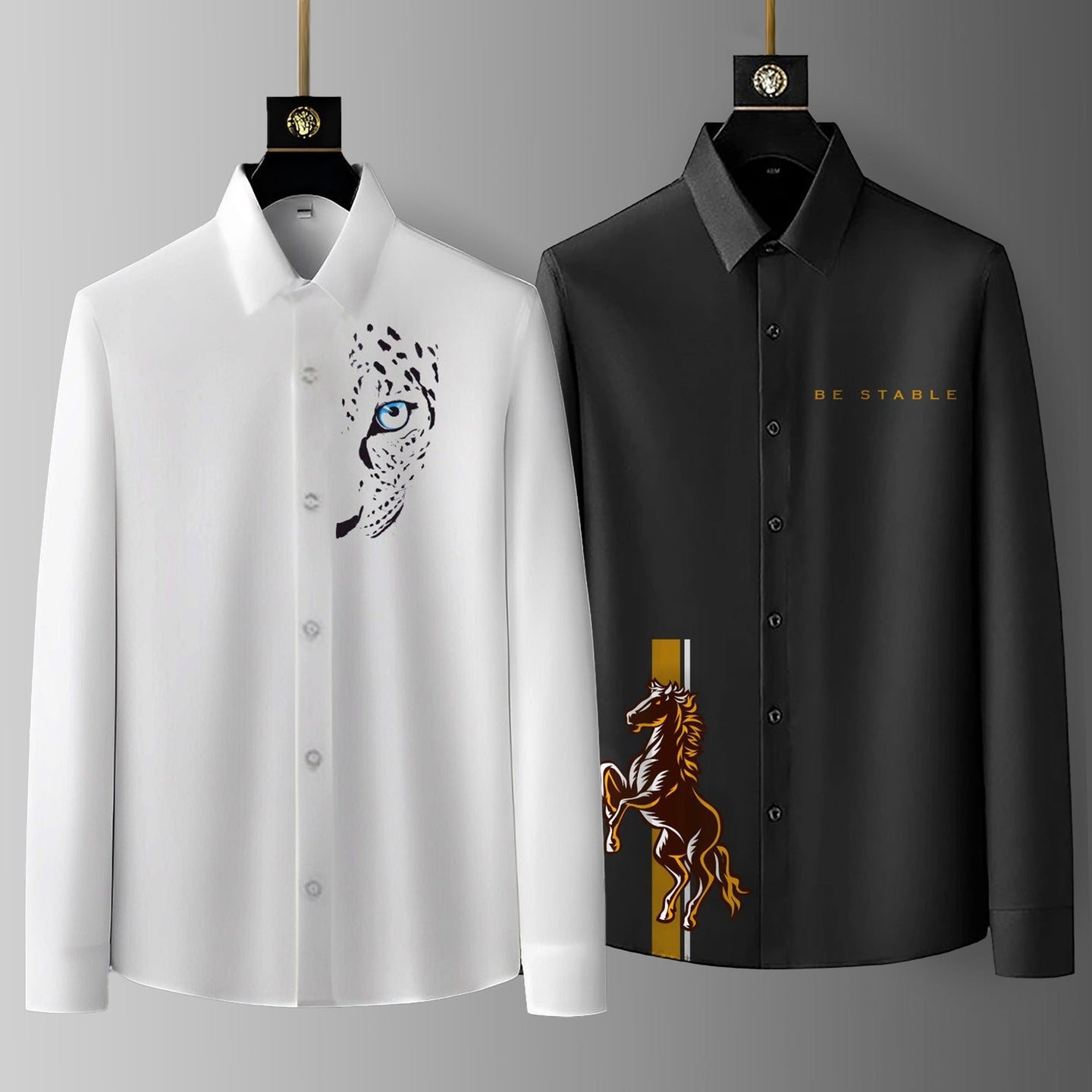 Luxury Design printed Cotton Shirts