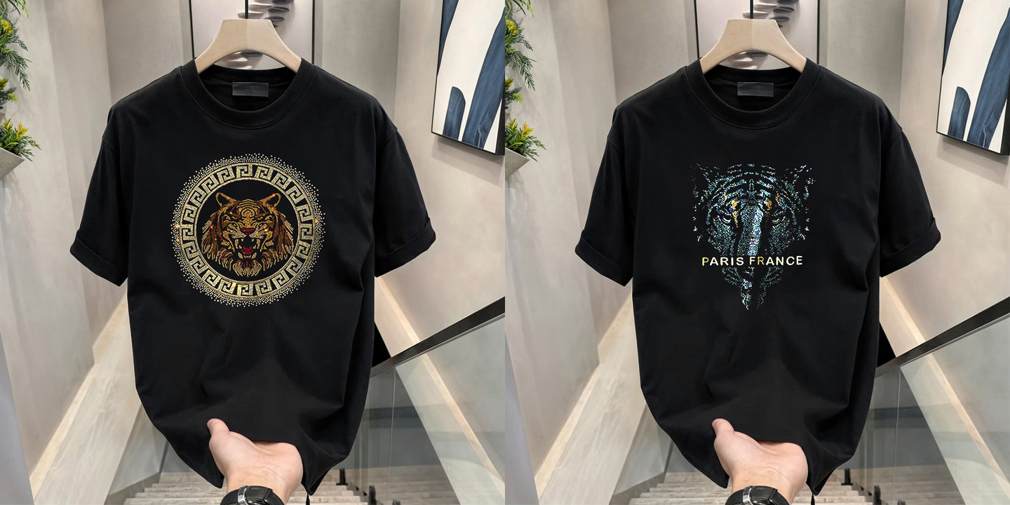 Luxury Cotton T-shirts (RH - Tiger 3+ Paris)