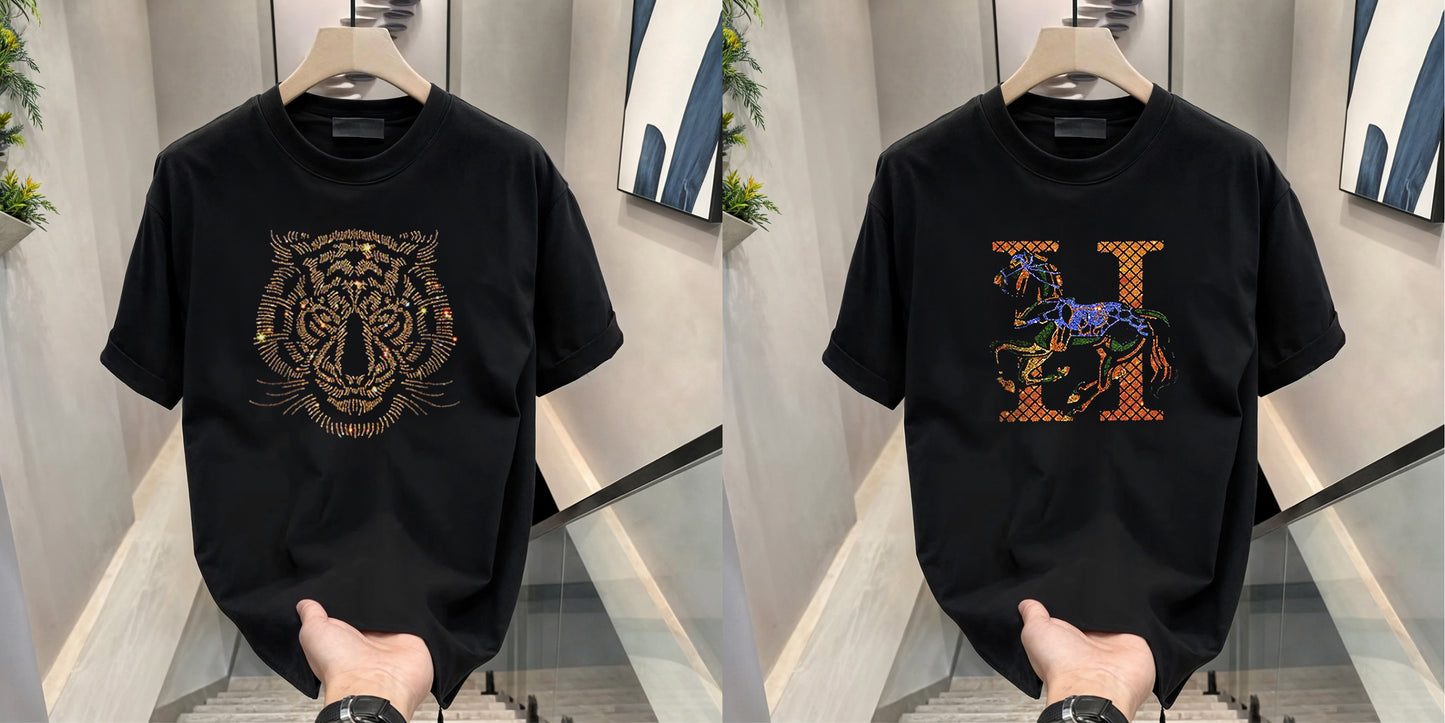 Luxury Cotton T-shirts (RH- Horse + Tiger 1)