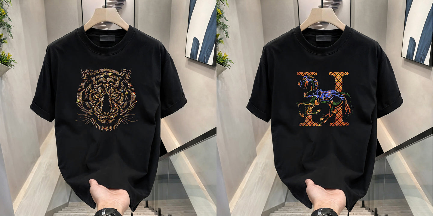 Luxury Cotton T-shirts (RH- Horse + Tiger 1)