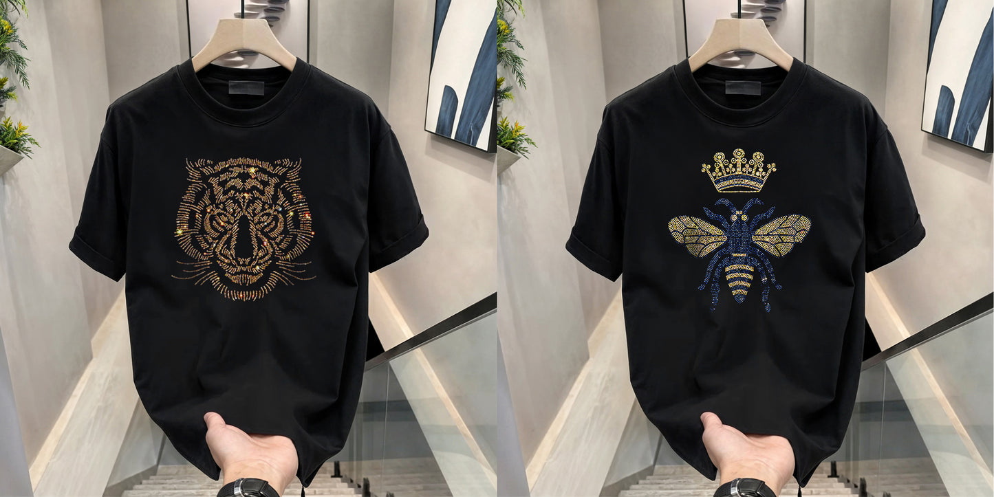 Luxury Cotton T-shirts (RH-TIGER 1+BUTTERFLY)