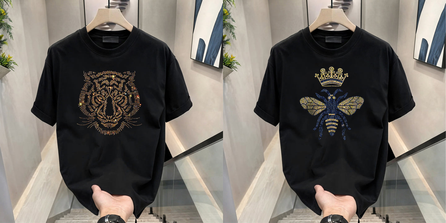 Luxury Cotton T-shirts (RH-TIGER 1+BUTTERFLY)