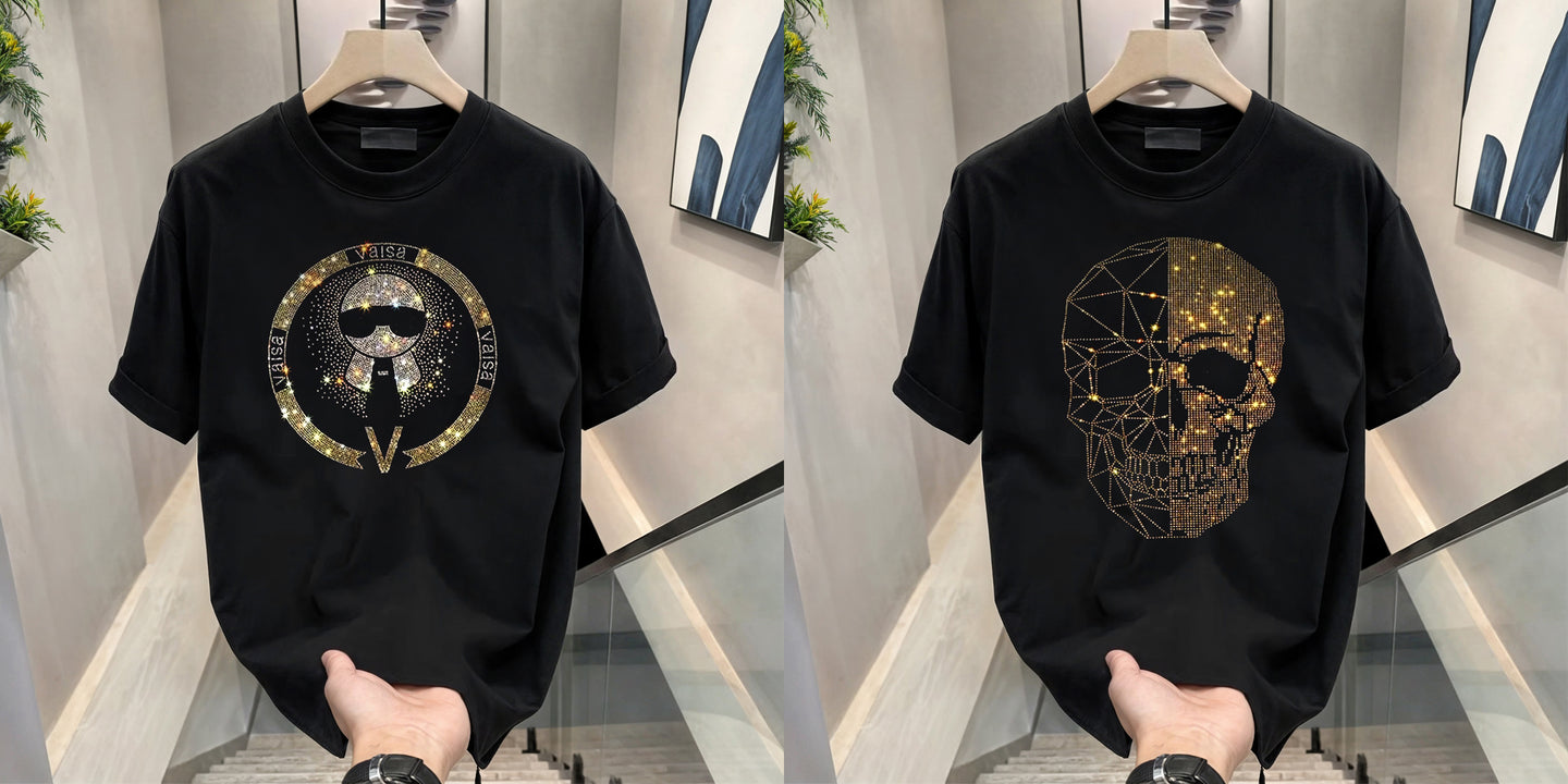 Luxury Cotton T-shirts (RH-TIE+SKULL)