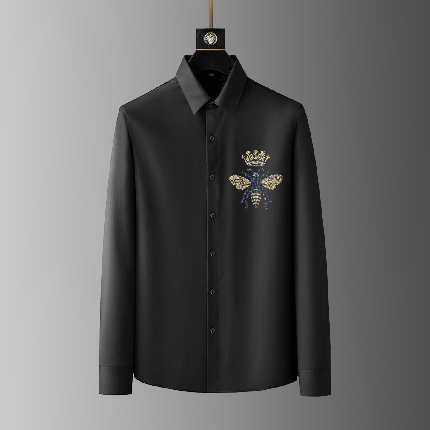 Men's Black Luxury Cotton Shirts (S8)