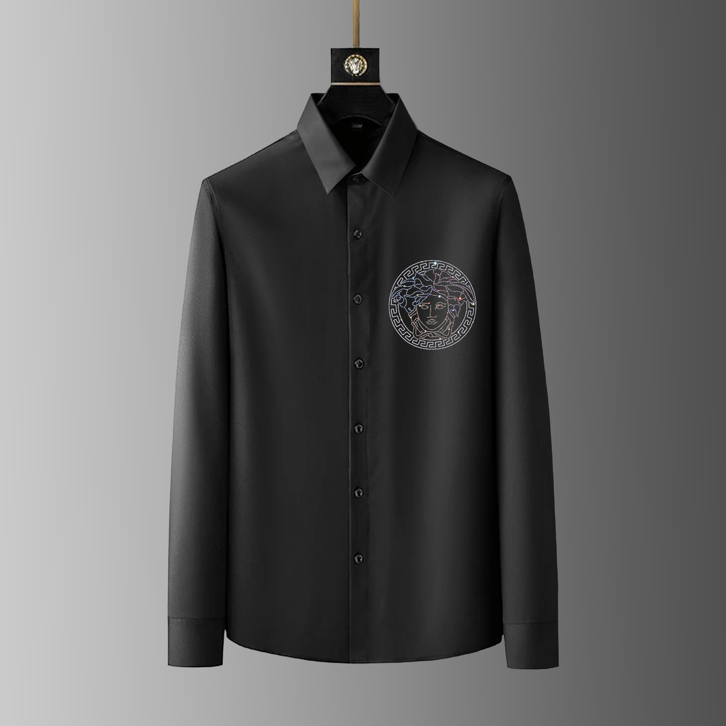 Men's Black Luxury Cotton Shirts (S14)