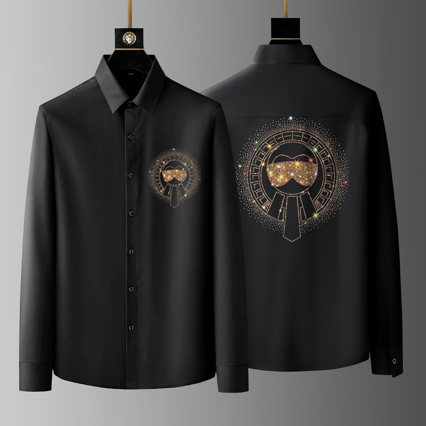 Men's Black Luxury Cotton Shirts (S9)