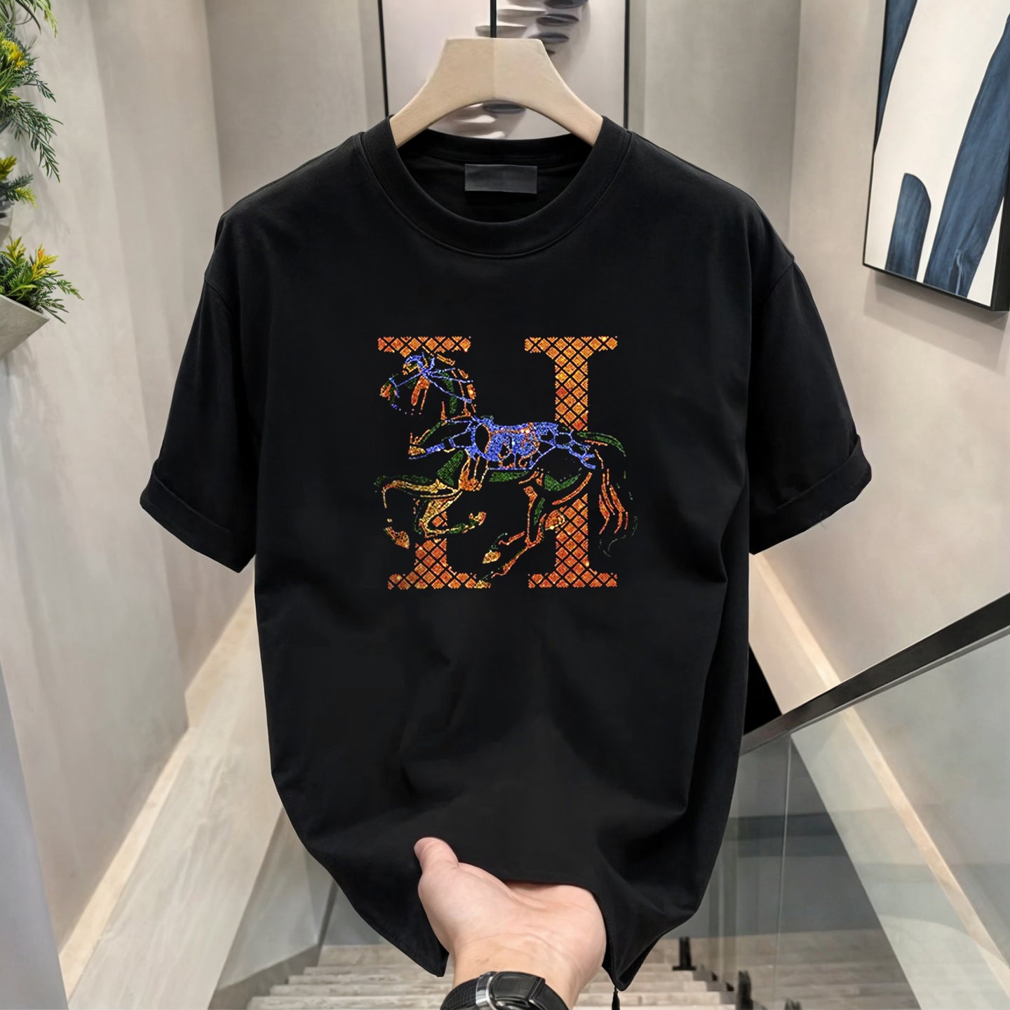 Luxury Cotton T-shirts (RH-PARIS +HORSE)