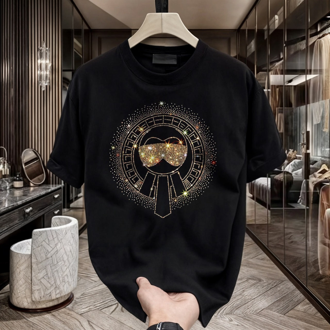 Men's Luxury Cotton T-shirts (GLASSES)