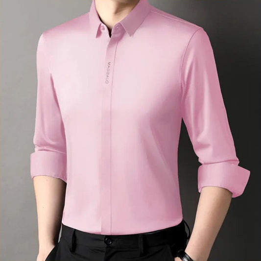 Premium Men's Solid Shirts (SOLID ROYAL BLUE+SOLID PINK)