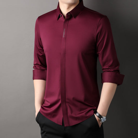 Premium Men's Solid Shirts (Solid Dark Red + Solid Royal Blue)