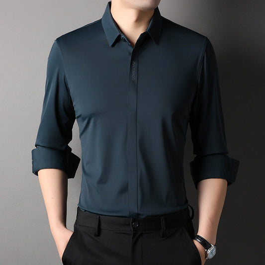 Premium Men's Solid Shirts (SOLID PRUSSIAN BLUE+SOLID NAVY BLUE)