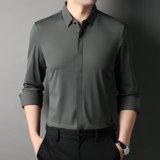 Premium Men's Solid Shirts (Solid Grey + Solid Black)