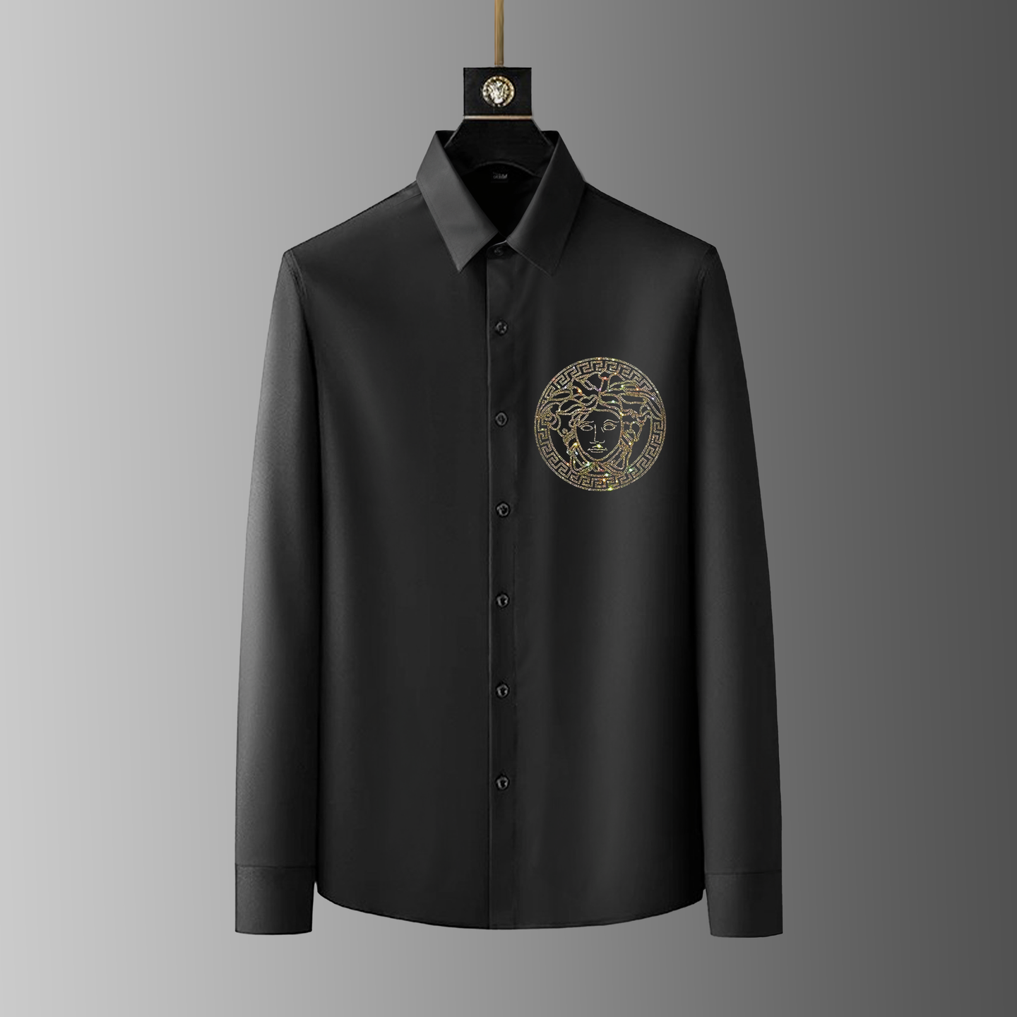 Men's Black Luxury Cotton Shirts (S6)