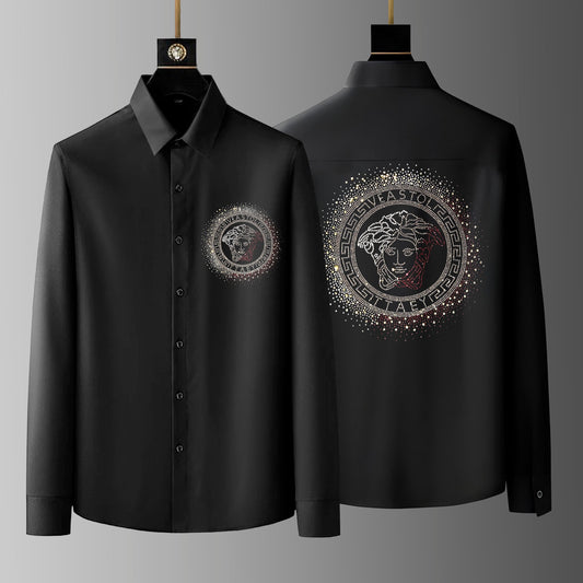 Men's Black Luxury Cotton Shirts (S15)