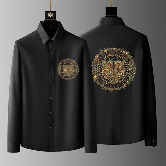 Men's Black Luxury Cotton Shirts (S4)