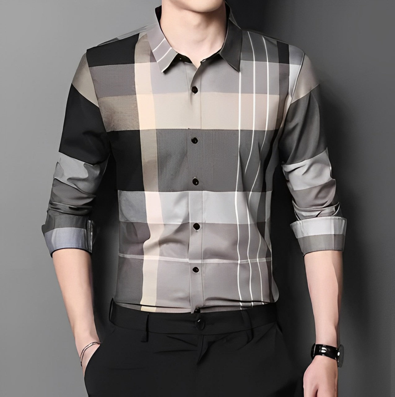 Earth Tone Full Sleeve Cotton Check Shirt (CGL)