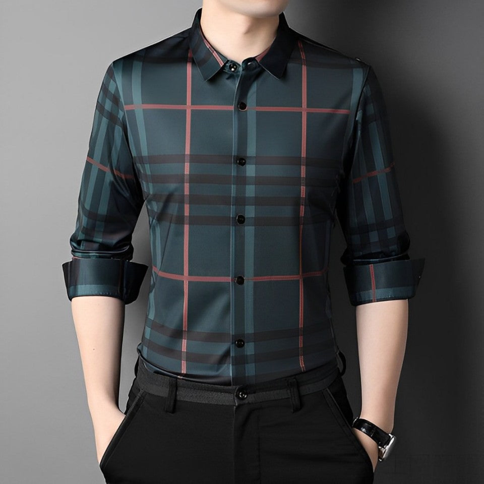 Forest Blossom Full Sleeve Cotton Check Shirt (GBL)