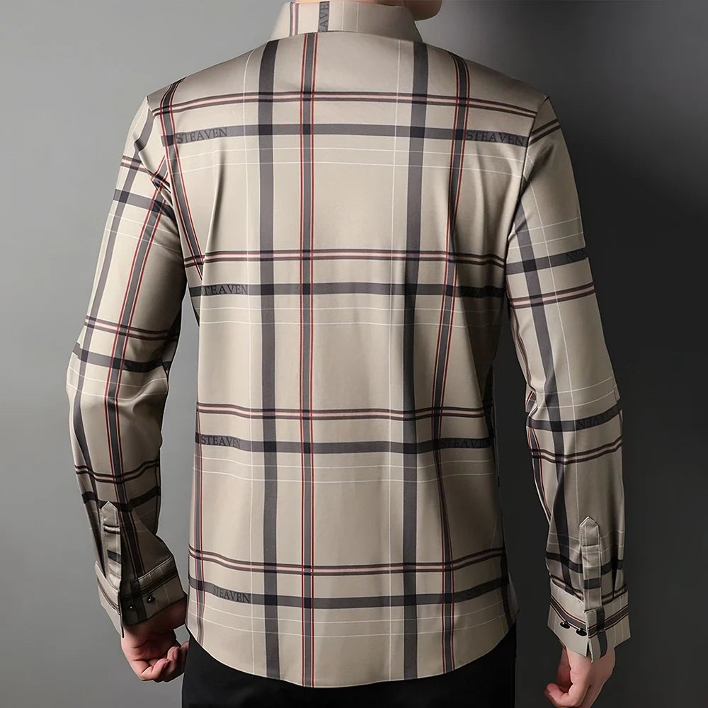 Creamy Elegance Full Sleeve Cotton Check Shirt (CREAM)