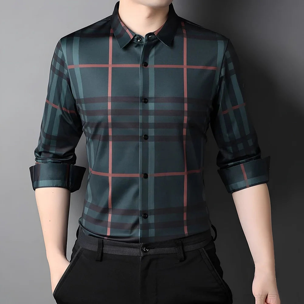 Forest Blossom Full Sleeve Cotton Check Shirt (GBL)