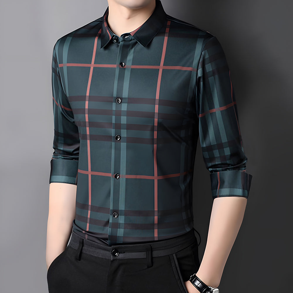 Forest Blossom Full Sleeve Cotton Check Shirt (GBL)