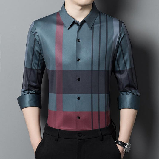 Festive Fusion Full Sleeve Cotton Check Shirt (GRC)