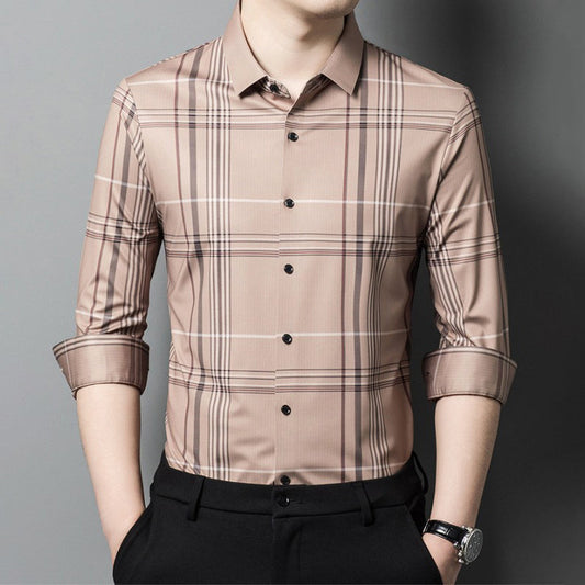 Peachy Charm Full Sleeve Cotton Check Shirt (PEACH 2)