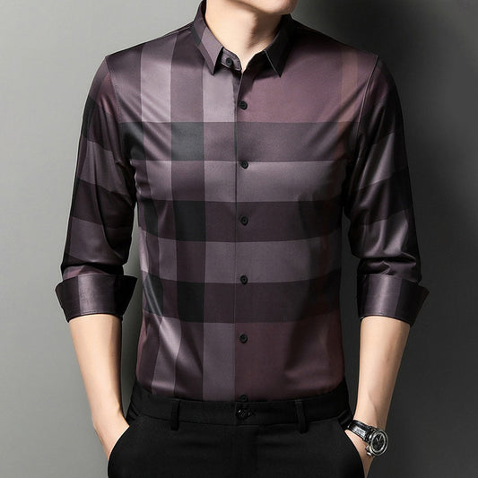 Maroon Majesty Full Sleeve Cotton Check Shirt (BB 2)