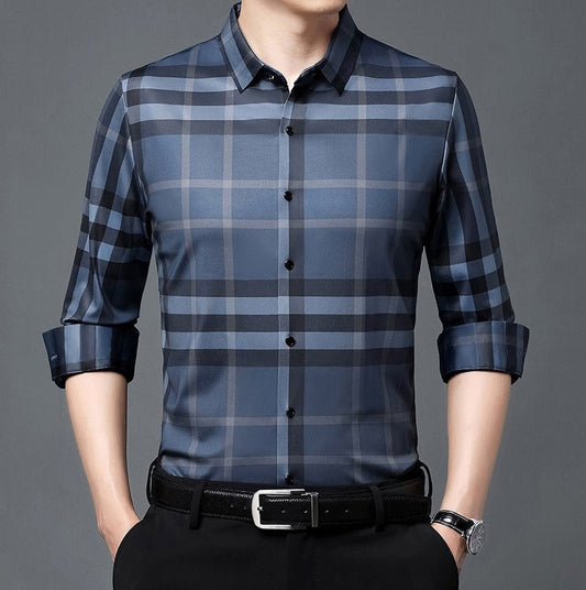 Blue Horizon Full Sleeve Cotton Check Shirt (BLUE CHECK)