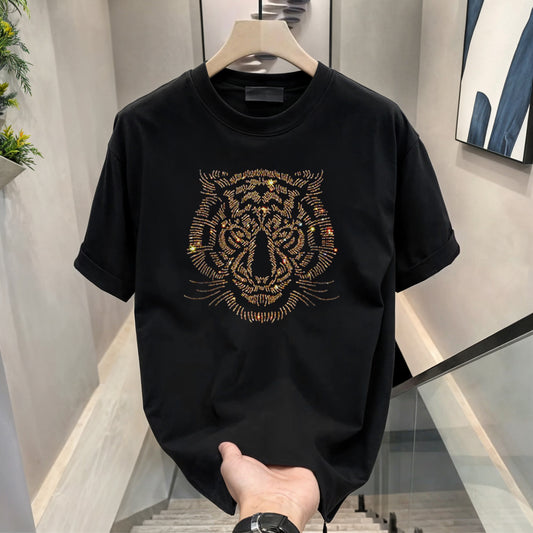 Luxury Cotton T-shirts (RH -Glasses+ Tiger 1)